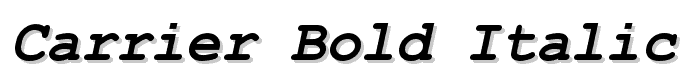 Carrier Bold Italic Bold Italic police